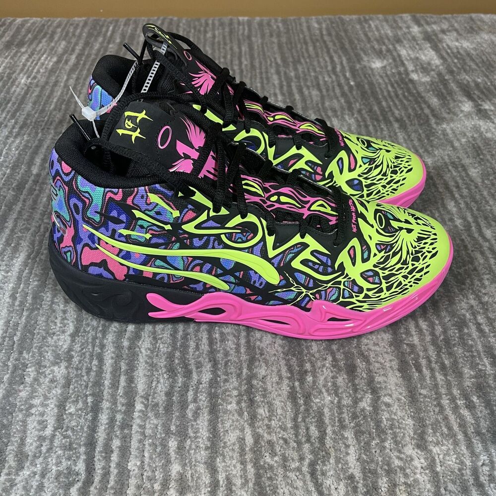 Puma LaMelo Ball MB.04 Shoes Mens 11.5 Multicolor Basketball Mid Top Sneakers